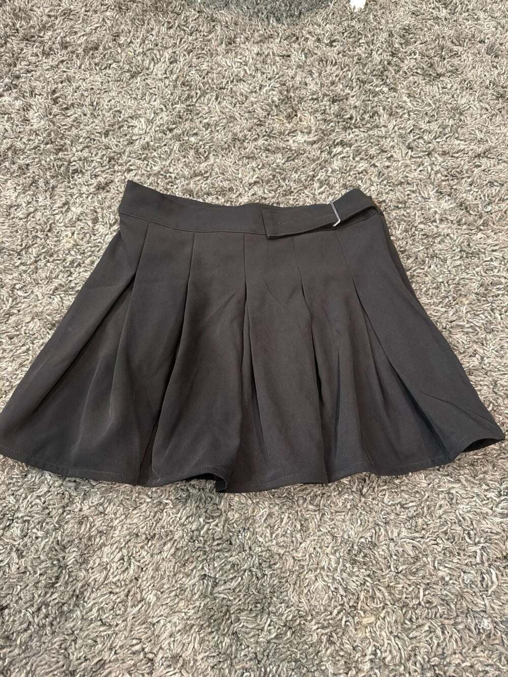 Peach Love California Black Pleated Mini Skirt Medium
